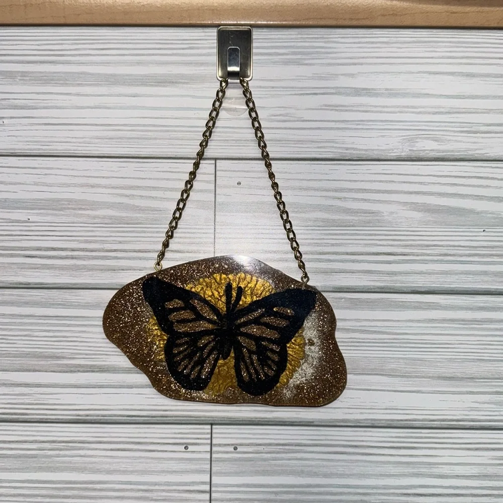 Gold Glitter Butterfly Wall Hanging- no. 4